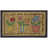 Welcome Weave Funkey Pots Rubber with Coir Doormat