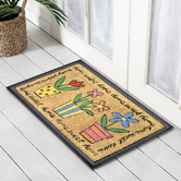 Welcome Weave Funkey Pots Rubber with Coir Doormat