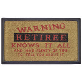 Welcome Weave Retiree Knows Rubber with Coir Doormat