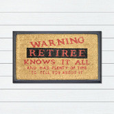 Welcome Weave Retiree Knows Rubber with Coir Doormat