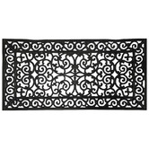 Welcome Weave Filigree Rubber Doormat