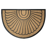 Welcome Weave Half Moon Coir &amp; Rubber Doormat