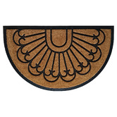 Welcome Weave Flower Coconut Coir Doormat