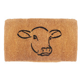 Welcome Weave Cow Face Coconut Coir Doormat