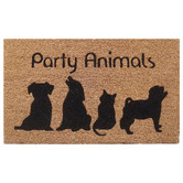 Welcome Weave Party Animals Coconut Coir Doormat