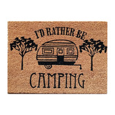 Welcome Weave Rather Be Camping Coconut Coir Doormat