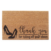 Welcome Weave Shoes Off Coconut Coir Doormat