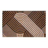Welcome Weave Geometric Coconut Coir Doormat