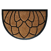 Welcome Weave Lotus Coconut Coir Half Moon Doormat