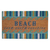 Welcome Weave Aqua Beach Coconut Coir Doormat
