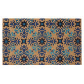 Welcome Weave Blue Mosaic Coir Doormat