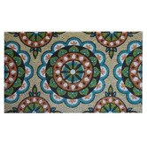 Welcome Weave Circles Coir Doormat
