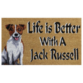 Welcome Weave Life is Better with a Jack Russell Coir Doormat