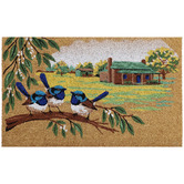 Welcome Weave Blue Wren Coir Doormat