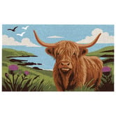 Welcome Weave Highland Cow Coir Doormat