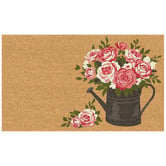 Welcome Weave Rose Can Coir Doormat