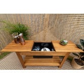 Hartman Malibu Wooden Outdoor Bar Table with Storage