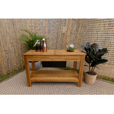 Hartman Malibu Wooden Outdoor Bar Table with Storage