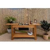 Hartman Malibu Wooden Outdoor Bar Table with Storage