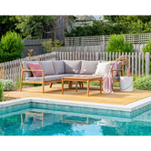 Hartman 5 Seater Silva Acacia Wood Outdoor Corner Sofa Set