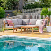 Hartman 5 Seater Silva Acacia Wood Outdoor Corner Sofa Set