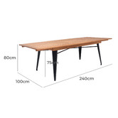 Hartman Natural Lyon Wooden Extendable Outdoor Dining Table