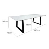 Hartman Veii Marble Look Outdoor Dining Table