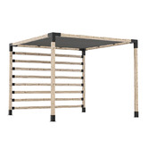 Hartman Toja Grid Post Wall Pergola Bracket &amp; Square Shade Sail Set