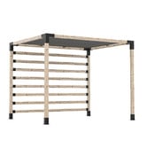 Hartman Toja Grid Post Wall Pergola Bracket &amp; Rectangular Shade Sail Set