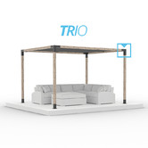 Hartman 6 Piece Toja Grid Trio &amp; Solo Pergola Bracket Set