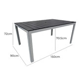 Hartman Grey Hart Aluminium Outdoor Dining Table