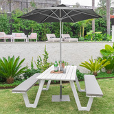 Hartman 6 Seater Wave II Picnic Table with Umbrella