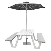 Hartman 6 Seater Wave II Picnic Table with Umbrella