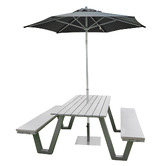 Hartman 6 Seater Wave II Picnic Table with Umbrella