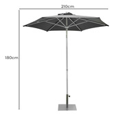 Hartman 6 Seater Wave II Picnic Table with Umbrella