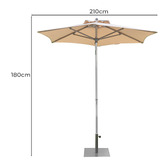 Hartman 6 Seater Wave II Picnic Table with Umbrella