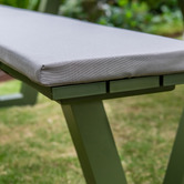 Hartman 6 Seater Olive Branch Wave II Aluminium Outdoor Dining Bench &amp; Table