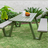 Hartman 6 Seater Wave II Picnic Table with Umbrella