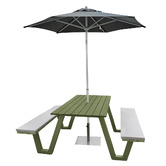Hartman 6 Seater Wave II Picnic Table with Umbrella