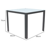 Hartman Dali Square Aluminium Outdoor Dining Table