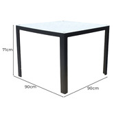 Hartman Dali Square Aluminium Outdoor Dining Table
