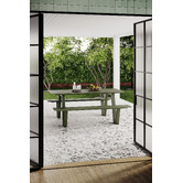Hartman 6 Seater Olive Branch Wave II Aluminium Outdoor Dining Bench &amp; Table
