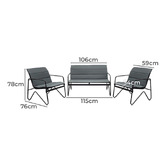 Hartman 4 Seater Manhattan Outdoor Lounge Set with Cushions