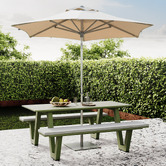 Hartman 6 Seater Wave II Picnic Table with Umbrella