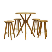 Hartman 4 Seater Lorne Acacia Wood Outdoor Bar Table Set