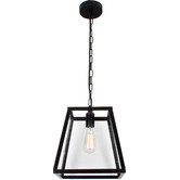Alessia Lighting Creswick Vintage Glass Pane 1 Light Pendant