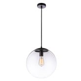 Alessia Lighting Sfera Black Glass Pendant Light