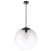 Alessia Lighting Black Sfera Glass Pendant Light