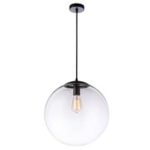 Alessia Lighting Sfera Black Glass Pendant Light
