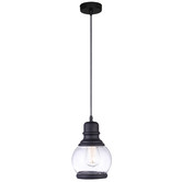 Alessia Lighting Clear Cardho 1 Light Glass Pendant